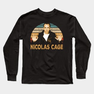 The Cage Effect Unveiling The Charisma Of Nicolas On Camera Long Sleeve T-Shirt